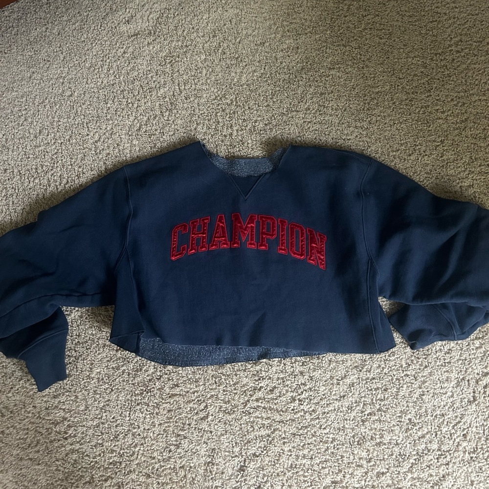 vintage champion cropped sweatshirt